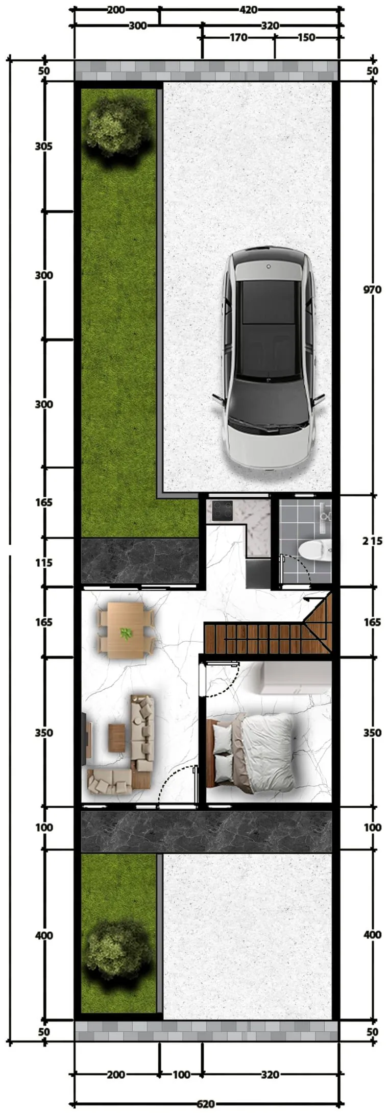 Denah Apurva Resort B1 Lantai 1